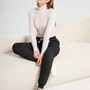 PEHMEA Women's Sherpa Lined Sweatpants Winter Warm, Fleece Joggers for Athletic Lounge (Black, XL)