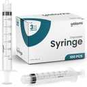 3mL Luer Lock Syringe (No Needle) | Professional, Industrial & Personal Use | 100 Pack | Yalomi