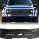 NL3Z8200EA Original Factory Color Grill Compatible With 2022-2025 FORD F150 F-150 Lightning Bumper Grille Matte Black Replacement NL3Z8200EA