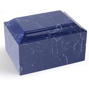Blue Marble Cremation Urn, Memorial Urn Vault for Human Ashes, Adult Sized Urn Vault for Ground Burial, Home Memorial and Funeral Cremation Urn
