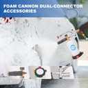 DUSICHIN Foam Cannon Snow Foam Lance Dual Ended Shift Valve For Pressure Washer, 5 Nozzle Tip Holder Dual Connector Wide Mouth Soap Cannon 5 Power Washer Sprayer Nozzles 1/4" Quick Connect Soap Cannon