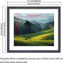 22x26 Picture Frame Black Solid Wood Poster Frame 18X22 with White Mat & Hanging Hardware Fits 22x26 or 18x22 photo frame (T23B2226W1822)