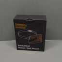 Basketball Holder Wall Mount with Wooden Base, 4 Pcs Ball Storage Holder for Football Basketball Soccer Rugby Display Rack - Boys Sports Accessories Organizer (Carbon Brown-4 Pack)