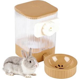 Small Pet Automatic Water Dispenser 1.6L - High-Temp Resistant, Detachable Easy to Clean, Non-Spill Auto Water Level | Food Grade Cage Mountable Feeder for Rabbit, Cat, Guinea Pig, Call Duck, Puppy