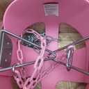 High Back Full Bucket, Toddler Swing with Coated Chains & Triangle Dip Pinch Protection for Safety, Baby Swing Outdoor with Locking Buckles, Toddler Bucket Swing for Backyard, Playground, Pink