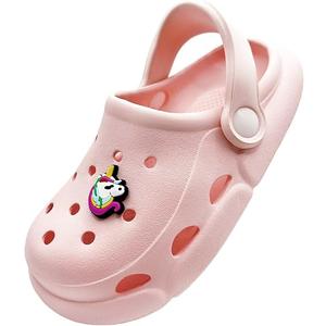 POPO PEA Girls Little Kids Luminous Sandals (Runs 1 Size Large) Boys Wide Pool Slip on Clogs Big Kid Toddler Garden Water Soft Sandal Children Comfortable Swim Beach Shoes Pink, Size: 10 Wide Toddler