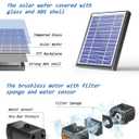 Biling Solar Water Fountain for Bird Bath, 3.5W Solar Water Pump Outdoor with 10ft Cable, 4ft Tubing, Solar Pond Pump for BirdBath, Garden Small Ponds (Need Direct Sunlight)
