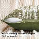 A Moment Throw Pillow Covers 20x12 Inch Set of 2, Soft Textured Decorative Tie-Dye Style Christmas Cushion Covers, Modern Boho Farmhouse Home Decor Pillow Cases for Couch, Bed, Living Room,Olive Green