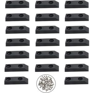 Luomorgo Rectangular Rubber Feet Bumpers 1.57x0.59x0.28 inch 20pcs