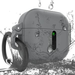 Waterproof Case for Airpods 3rd, Magnetic Case,Support MagSafe Wireless Charging,Visible Charging Light. (Gray)