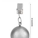 BOXOB 16pcs Outdoor Curtain Weights, Metal Resin Windproof Waterproof All Weather Drapery Weights Ball Heavy Outdoor Secure Your Drapery Anchors Clip for Tablecloth Cover Flag Shower Liner