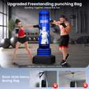 Freestanding Punching Bag for Adults Teens, 70'' Heavy Boxing Bag with Gloves and Pump, Women Men Stand Kickboxing Bags, Upgraded Big Base Boxing Equipment Set for Training MMA Fitness Home Gym