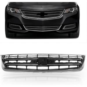 Front Upper Black W/Chrome Grill For 2014 2015 2016 2017 2018 2019 2020 Chevrolet Chevy Impala Sedan Bumper Grille GM1200685