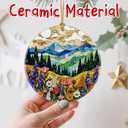 Vibrant Mountain & Wildflowers Christmas Ornaments: Christmas Tree Ornaments & Holiday Decor  Perfect Holiday Presents & Gift Ideas for Friends, Coworker, Family, and Nature Lover