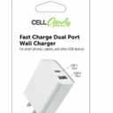 Cell Candy Fast Charge Dual USB Wall Charger 12 Watts (White)