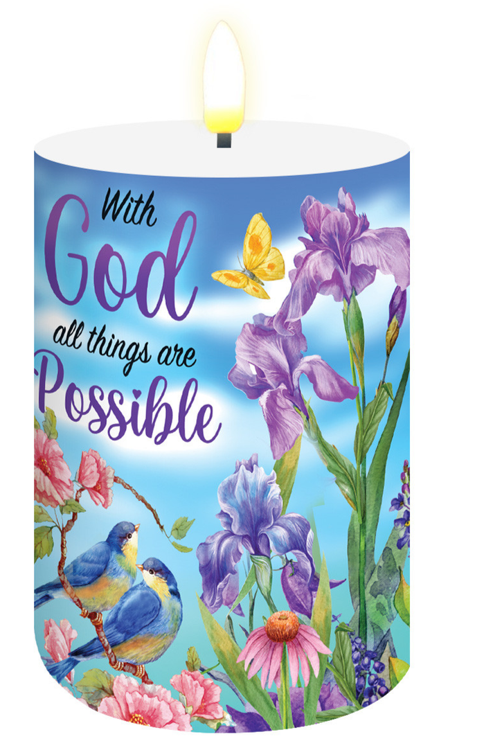 Briarwood Lane with God Flameless Candle