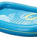 Aqua Comfort Pool Float Lounge Inflatable Pool Floats for Adults with Headrest and Footrest Bubble Waves