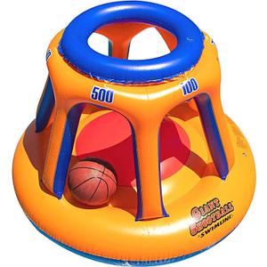 SWIMLINE Inflatable Pool Basketball Hoop Floating Or Poolside Game Giant Shootball Multiple Scoring Ports For Kids & Adults Swimming Splash Hoops With Water Basketball Pools Toy Outdoor Summer Hoops