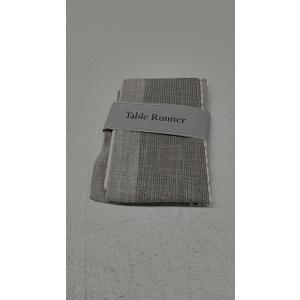  Stripe Woven Table Runner, 13x72-inch, Grey (13x72" (13x77.5, Fringe Included))