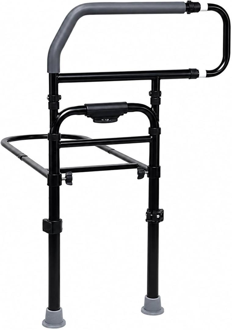 Bed Rail for Elderly Adults Safety – Adjustable Bed Assist Rail for Seniors, Post Surgery Recovery & Fall Prevention, Fits Thick Mattresses, Retractable Height Adjustment, Supports Up to 300 lbs
