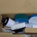 LyriFine Electric Spin Scrubber, New Full-Body IPX7 Waterproof Bathroom Cleaner Brush, Shower Scrubber with Long Handle & 2 Speed, Heads Replacement, Cleaning Supplies for Tub Shower Tile Floor (Classic Black)