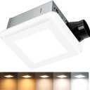 Bathroom Exhaust Fan with Light, 80-110-130 CFM, 1.0 Sones, 1000LM, 5CCT Dimmable, Ceiling Mount Shower Exhaust Fan, Quiet Bathroom Fan with Light, ETL & FCC Certified