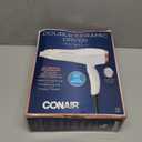 Conair Double Ceramic Hair Dryer, 1875W Blow Dryer with Diffuser and Concentrator, Ionic Conditioning, 3 Heat & 2 Speed Settings, White