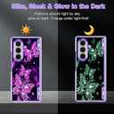 Hekodonk for Galaxy Z Fold 7 Case,[Compatible with MagSafe][Glow in The Dark][Front Screen Protector][Stand][Hinge Protection],Slim Fit for Women Girls for Samsung Galaxy Z Fold 7,All Purple
