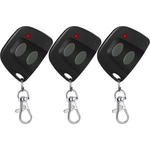 Kingdder 3 Pcs 10 Dip Switch Two Button Garage Door Remote Compatible with Multicode 300mhz 3089 3060 3070 3083 Gate Opener Remote with Keychain, Control 2 Different Doors Simultaneously