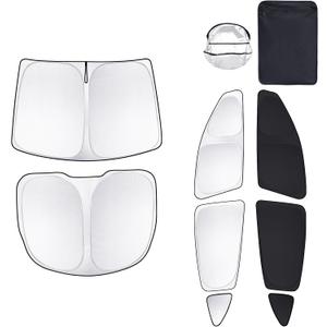 Car Window Shades for Tesla Model Y Juniper 2025-2026 Accessories,Windshield Side Rear Full Sunshade,Sun Visor UV Blocking, Privacy Protection and Blackout for Camping Outdoor