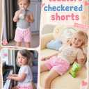 Toddler Girls' Cotton Gingham Shorts | Plaid, Elastic Waist, Drawstring, Baby, Summer, Sweat, Checkered, Bottoms, Pockets, Athletic, Active, Pull On, Casual, Infant