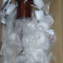 KCO Lighting 6-Lights Ribbed Milk Glass Chandelier Farmhouse Rustic Walnut Wood Chandelier Lighting Frosted White Globe Pendant Light Mid Century Modern Gold Semi Flush Mount Ceiling Light