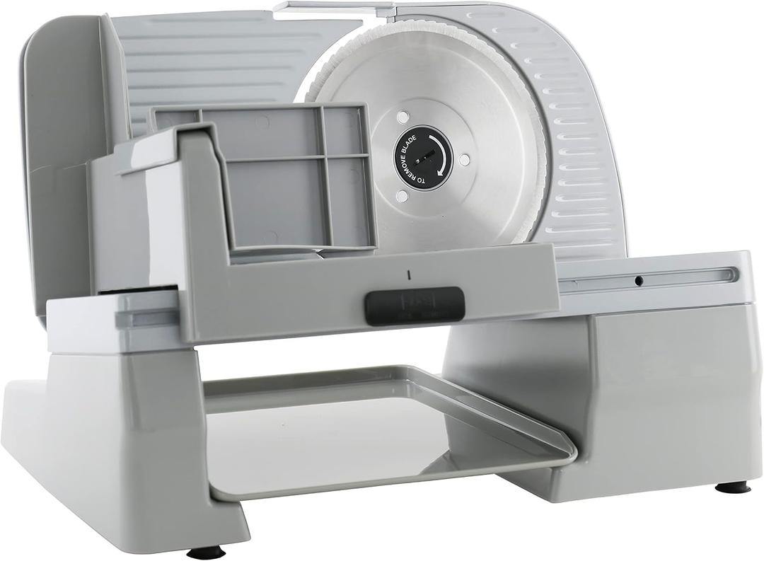 Chef'sChoice 609A Electric Meat Slicer with Stainless Steel Blade Features Slice Thickness Control and Tilted Food Carriage Easy Clean, 7-Inch, Silver