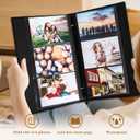 Lanpn Photo Album 4x6 300 Pockets, Linen Photo Albums Holds 300 Horizontal Pictures Only Green