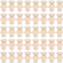 HyDren 40 Pcs Mini Bear Toy 4.7 Inch Stuffed Tiny Bear Soft Keychain Mini Stuffed Animal Small Plush Jointed Doll for Kids DIY Keychain Party Favor, (Simple Style)
