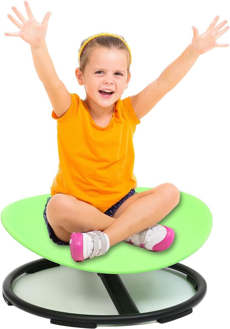 Luanka Kids Swivel Chair Sensory,Spinning Chair for Autistic Kids & ADHD Children,Toddler Coordination Sensory Products for Ages 3 Years and UP,Gifts for Kid with Autism(Green) (Gerrn)