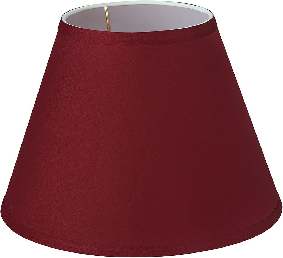 Aspen Creative 58904A Transitional Hardback Empire Shape UNO Construction Lamp Shade in Red, 9" Wide (5" x 9" x 7")