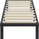 ZIYOO Twin Size Bed Frames 16 Inches Tall, 3 Inches Wide Wood Slats with 2500 Pounds Support for Foam Mattress, No Box Spring Needed, Heavy Duty Platform Bed Frame, Easy Assembly, Noise Free