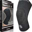 Vital Salveo Knee Compression Sleeve Swelling Recovery Knee Brace S-Support Pain Relief for Men and Women Unisex for Running Basketball Gym Workout Sports Dark Grey (1PC) S