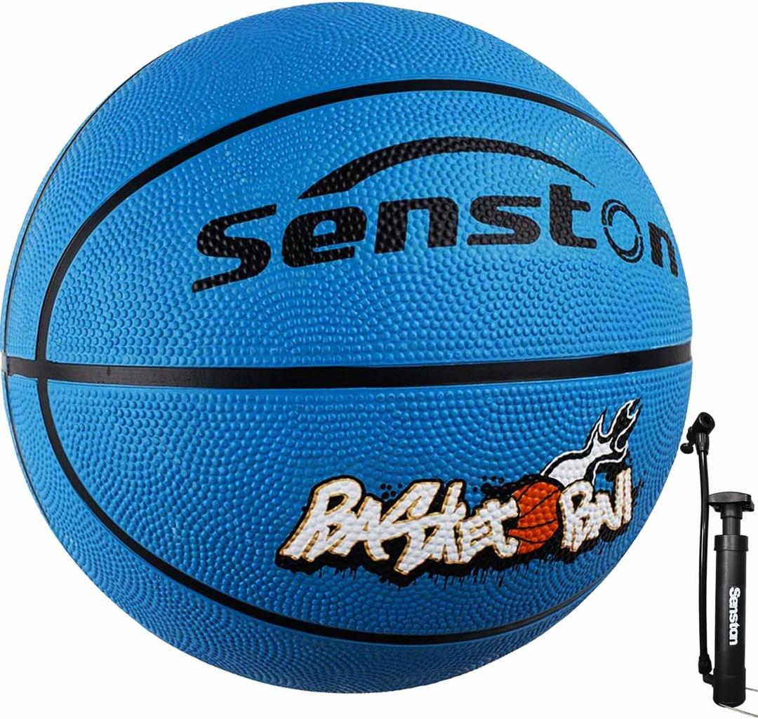 Senston Basketball Balls Basketballs Indoor Outdoor 27.5 inch Basketball (Blue, 27.5''/Size 5)