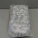 3Pcs Makeup Bag Cute Cosmetic Bags for Women, Large Capacity Travel Quilted Makeup Bag Set,Cotton Floral Makeup Pouch, Coquette Puffy Toiletry Bag,Attractive Quilted Pouch (Blue)