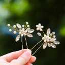 JAKAWIN Pearl Hair Accessories Bridal Hair Clip for Wedding Decorative Hair Pins Women HP065 (Gold)