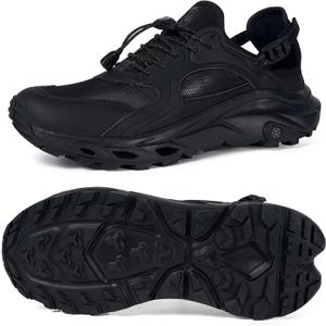 Mens Amphibious Water Shoes Outdoor Hiking Sandals Quick Dry Swim Beach Aqua Shoes Closed Toe Non-Slip for River Fishing Sailing Travel Camping Athletic