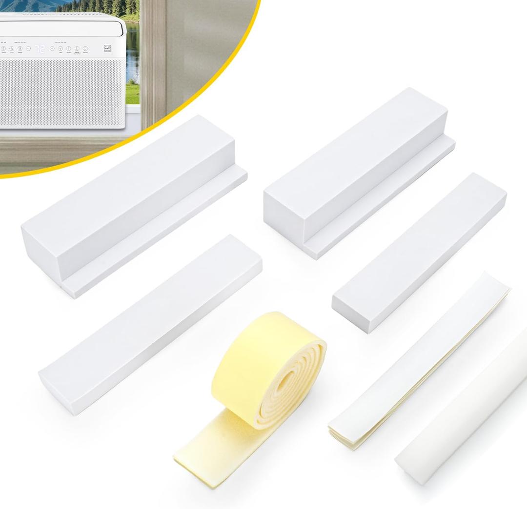 Foam Block for Midea U Shaped Window Air Conditioner, Air Conditioner Window Seal Kit, Prevent Cold and Hot Air Leakage, Winter Summer