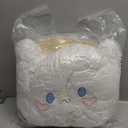 Cute Cartoon Plush Chair Cushion - Kawaii Seat Cushion Room Decor -16 x 18 in Soft Seat Pad for Gaming Chairs Office Office (White)