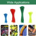 3 x HARFINGTON 100pcs Cable Zip Ties, Plastic Nylon Ties Wraps, 8-Inch / 200mm Self-Locking Wire Cord Electrical Management Zip-Ties for Home, Office, Workshop, Outdoor Garden, 20LBS, Green