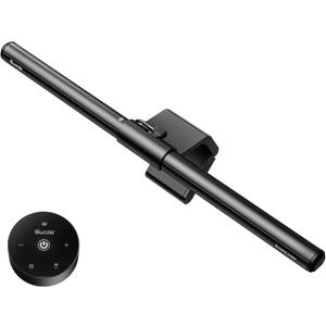 Quntis Monitor Light Bar with Remote, Fit for Curved Monitors/Camera Base, Eye-Care Computer Screen Light Bar, Auto-Dimming Dimmable Work Office Gaming Desk Lamp, Gray