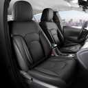 FREESOO Car Seat Covers Full Set,Waterproof Automotive Seat Covers, Leather Cars Interior Covers, Seats Protection Universal fit Babies & Adult (Black)