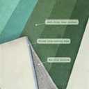 Boho Rainbow Green Rug, 3x5 Rug Non Slip Ultra-Thin Soft Bedroom Rugs for Entryway, Indoor Washable Stain Resistant Rug, Lightweight Low-Pile Carpet for Nursery Bath Laundry