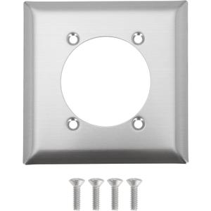 Single Hole Receptacle Wall Plate, Outlet Covers Wall Plate for Hubbell Bryant 313292 SS701 9450A, 4.56" Length 4.5" Width 0.21" Thick (Pack of 1)